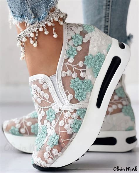 Olivia Embroidered Mesh Sneaker 